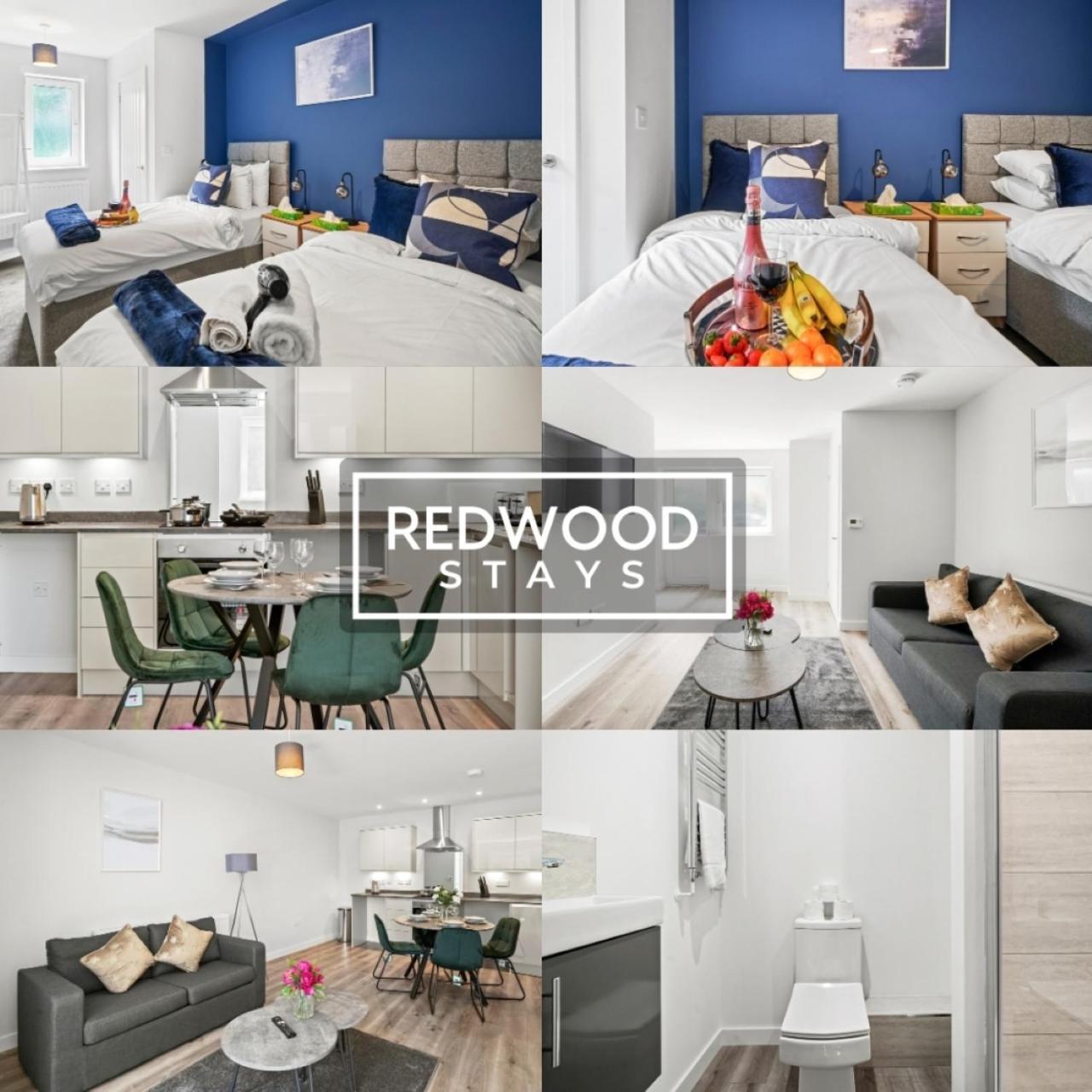 Quality 1 Bed 1 Bath Apartments For Contractors By Redwood Stays Farnborough  Bagian luar foto